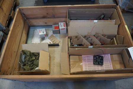 Pallet with various electric fans for coolers/electrical components