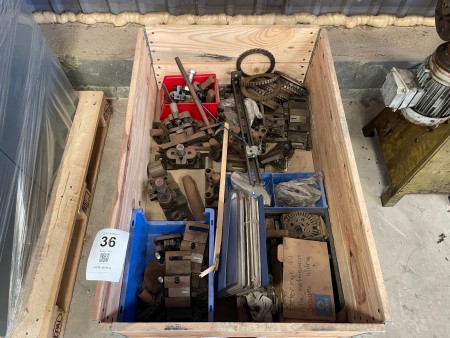 Pallet containing various spare parts