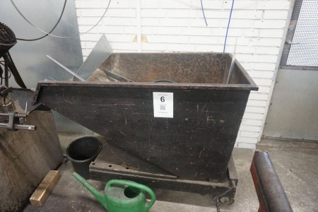 Tilting container with contents