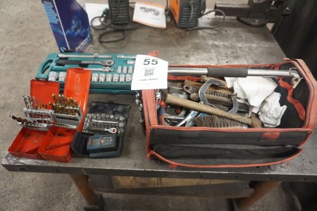 Toolbox with contents + spanner set