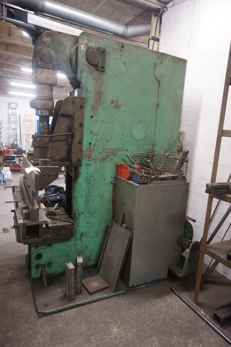 Workshop press with retrofitted edge bender, GEBR. BATTENFIELD