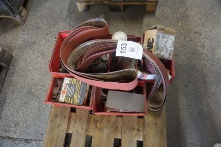 Large batch of sanding belts