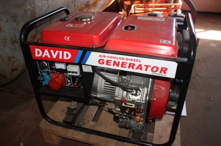 Diesel Generator, David, unused. Model 6000. 400 to 230 V. Power: max. 5.5 kW