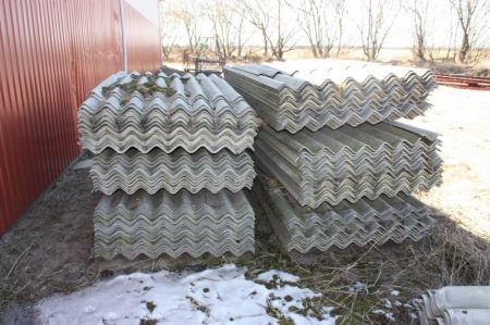 Lot corrugated roofing sheets, including long as 2.3 meters B6 + Pallet B9 + pallet mixed