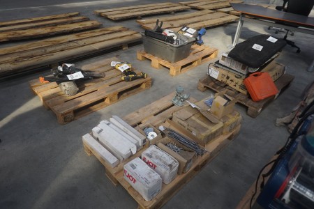 Pallet with various screws, washers, etc.