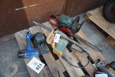 Chainsaw, chainsaw & nail gun