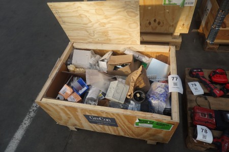Box with various electrical items