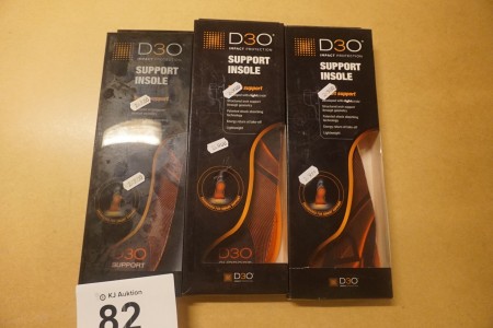 3 pairs of insoles, D3O