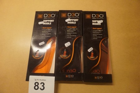 3 pairs of insoles, D3O