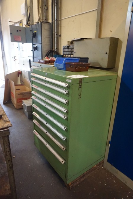 Tool cabinet, Huni. Without contents of the top three drawers
