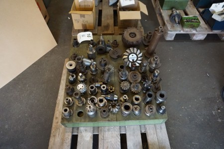 Lot of tool holders with storage box
