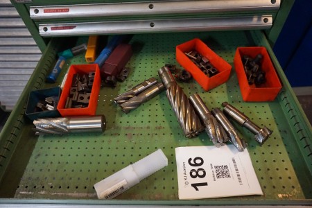 Contents of 1 drawer of various milling cutters