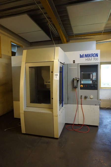 CNC-controlled Vertical milling center, MIKRON HSM 700 HS Plus