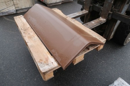 3 pieces. smoking for roof tiles brown