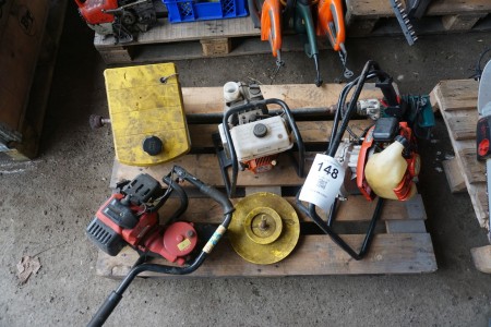 2 pcs. Pile drill + water pump etc.
