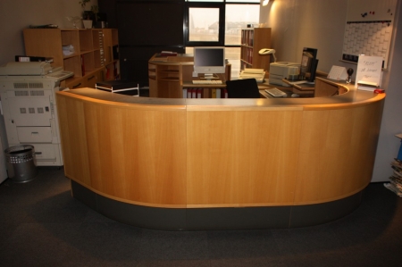 Reception Desk with 3 jobs (all without content) + 3 + office whiteboard