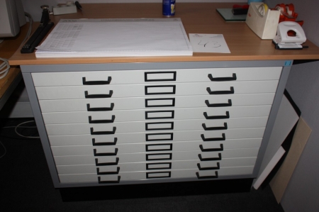 Drawing cabinet, 10 drawers, width = 102 x height = 81 cm