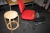 Bord med stålstel, 150 x 100 cm + kontorstol + taburet + knæpudestol
