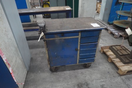 Workshop rolling table, Blika incl. Clamp