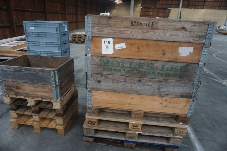 Lot of half and full pallets incl. Frames for both
