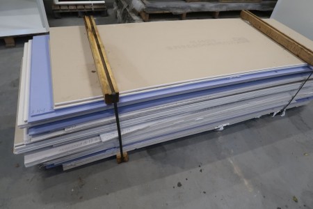 40 gips plader, primært 90 x 270 cm