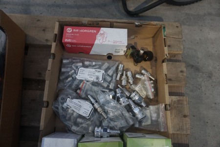 Box with various fittings, guttering, etc.