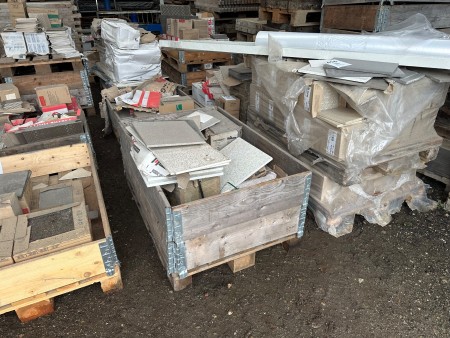 1 pallet with various tiles, tiles, etc.