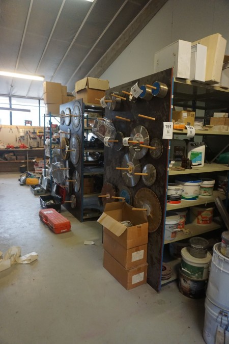 3 pieces. 2-bay workshop shelves without contents, collected by agreement