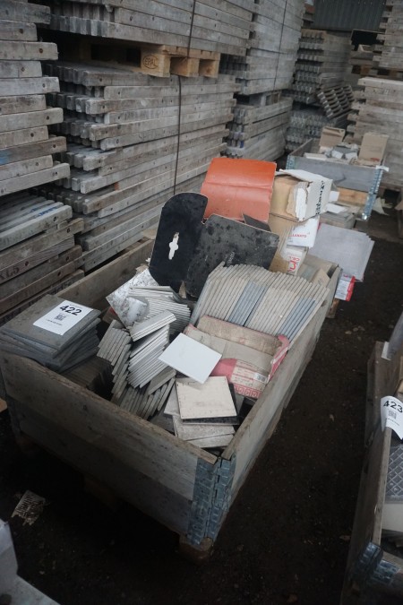 1 pallet with various tiles, tiles, etc.