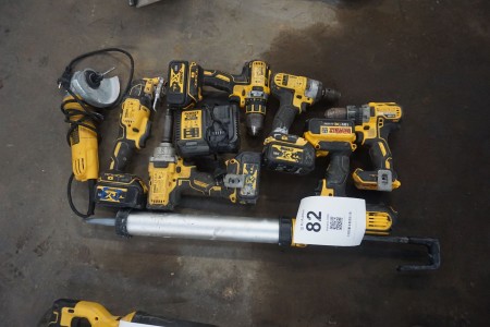 7 pcs. power tools, Dewalt