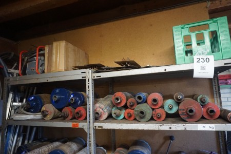 Contents of 2 shelves of various diamond/core drills, etc.