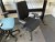 Raise/lower table incl. 2 pcs. office chairs