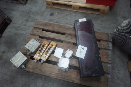 Pallet with various electrical components