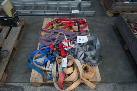 Various fall arresters and straps