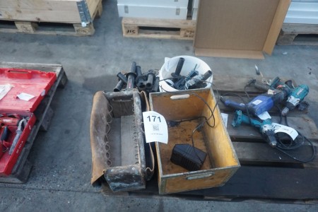 2 pcs. Boxes + parts for power tools