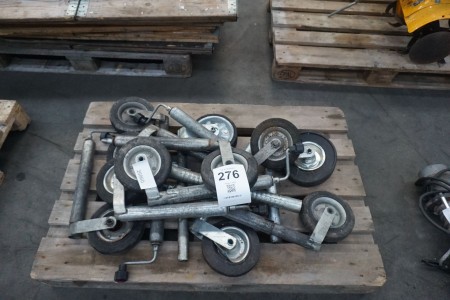 Lot of nose wheels for trailer