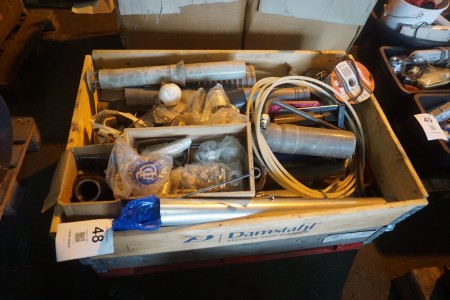 Pallet with various PVC pipes, bends. fittings etc.