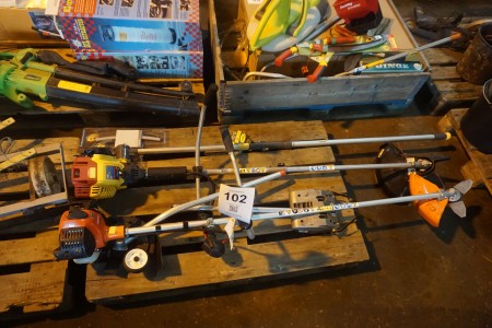 2 pcs. Brush cutter + various accessories etc.