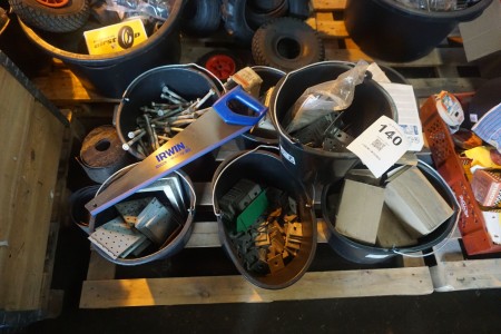 Various fittings, bolts, nails, etc.