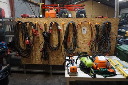 Various power cables, extension cords, etc.