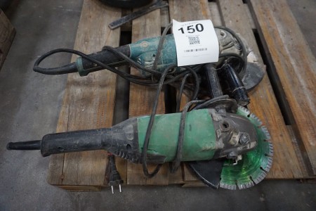 2 pcs. Angle grinders, Makita & HITACHI