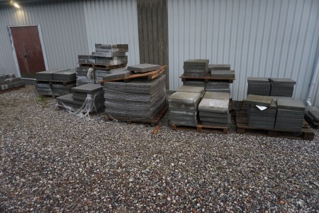 13 pallets with various outdoor tiles/stones