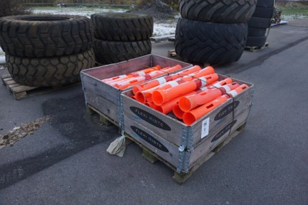 2 pallets of barrier cones