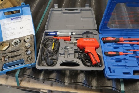 Soldering irons, screwdrivers, cylinder drill