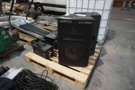 2 pcs. Speakers + amplifier and lamp