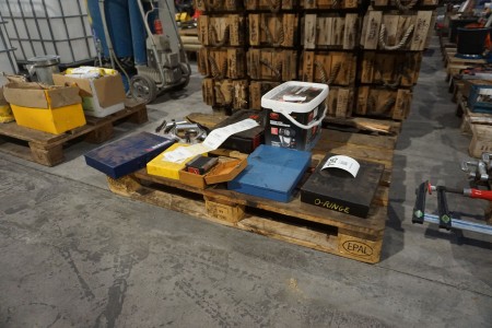 Pallet with various fuses, washers, etc.