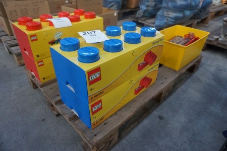 2 stk. Lego opbevaringskasser