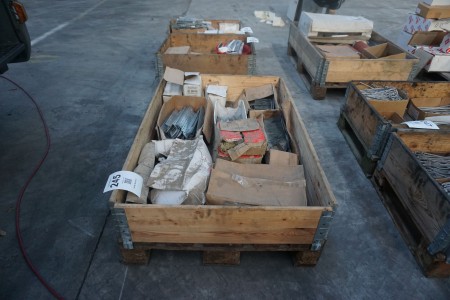 Pallet with various fittings, etc.