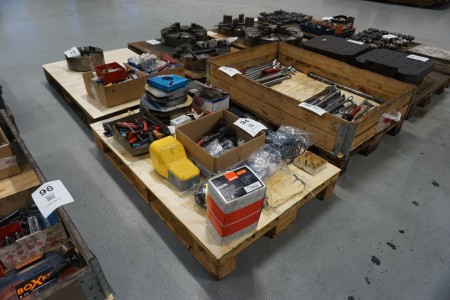 Pallet with various grinding tools/hand tools etc.