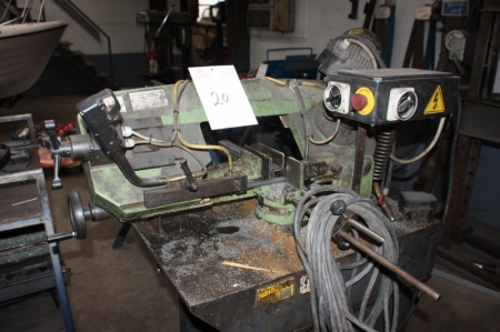 Bandsaw, Macc SPE ALZ1, year 1998. Retrofitted with emergency stop